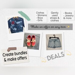 Deals on kids & women’s clothes & more.